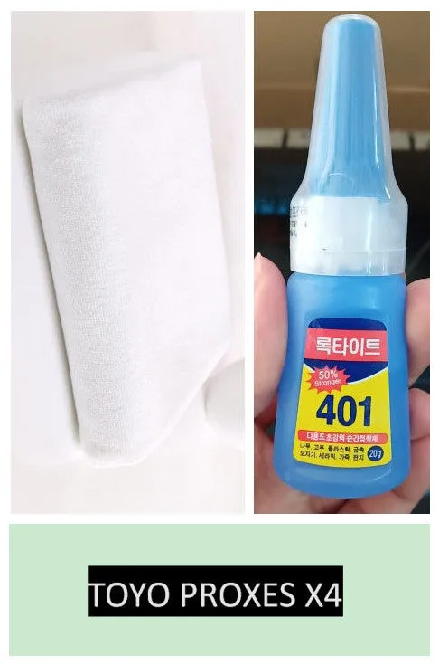 3D stereo rubber car tyre letter stickers with white towel and 20ml glue bottle for DIY fitting