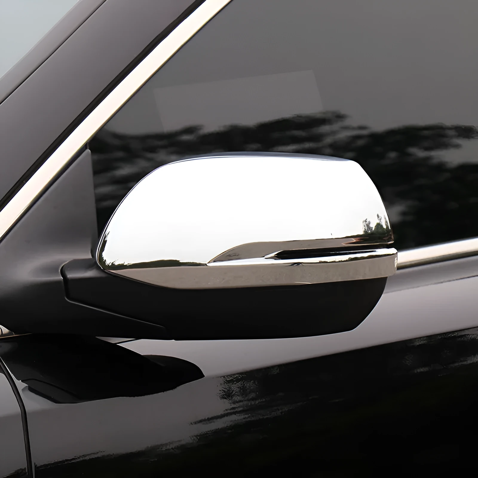 Rear view mirror cover for 2017-2019 Honda CR-V in silver plating finish pair