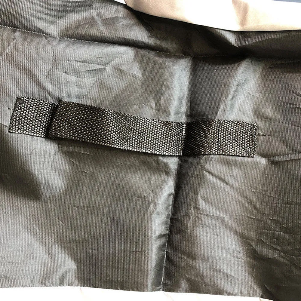 Black Oxford fabric car spare tyre cover 65x37cm Small S with handle for 13-19 inch tyres