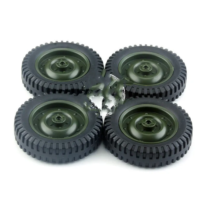 Plastic climbing off-road truck wheel hub tyre in blue for RC model replacement