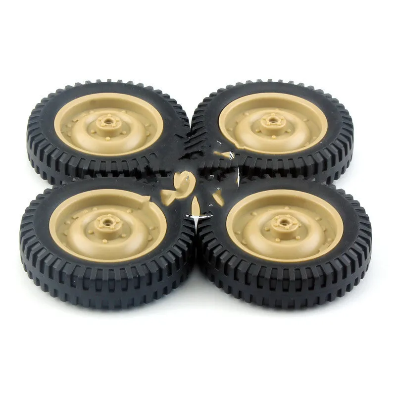 Plastic climbing off-road truck wheel hub tyre in blue for RC model replacement