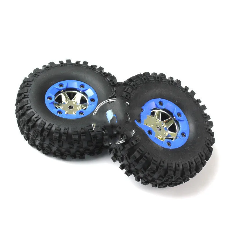 Plastic climbing off-road truck wheel hub tyre in blue for RC model replacement