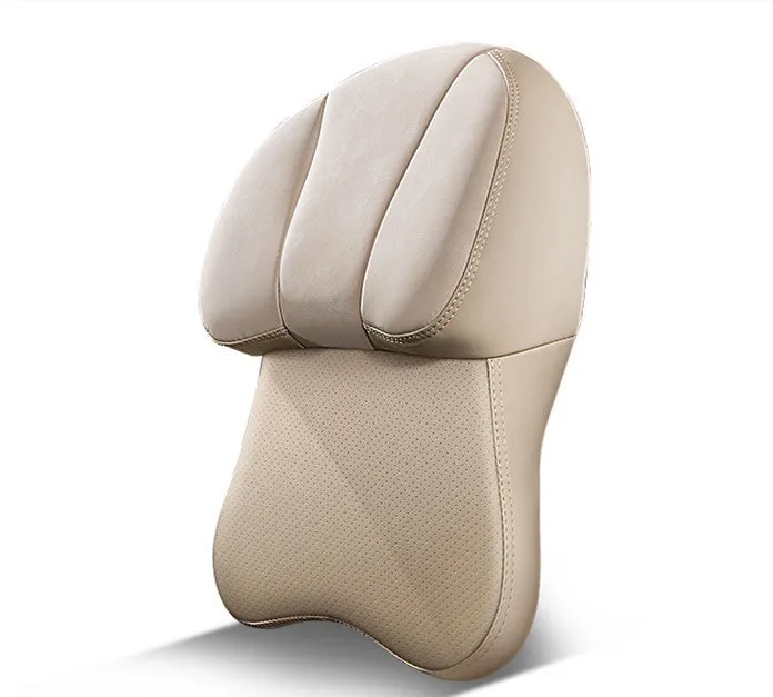 Car memory foam neck pillow with business-style design, Napa perforated cover, in black colour option