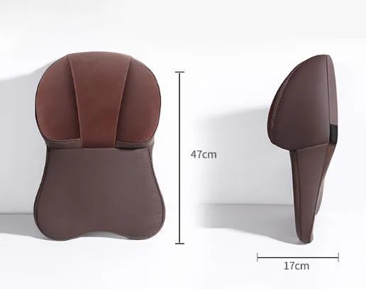 Car memory foam neck pillow with business-style design, Napa perforated cover, in black colour option