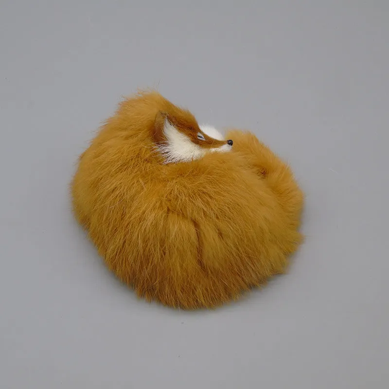 Artificial fox fur decoration in red, white, or yellow, measuring 15cm long