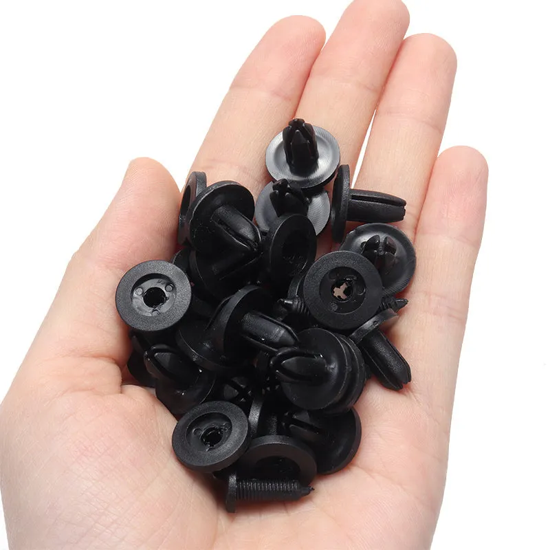 Automotive fastener kit with 721 boxed buckles, screwdriver, rocker, cable ties, and gaskets in carton packaging
