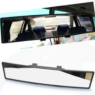 Wide flat car rearview mirror 300x75x5mm ABS universal fit model 2458