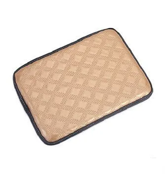 Universal car armrest box cushion in black leather and sponge for interior central armrest