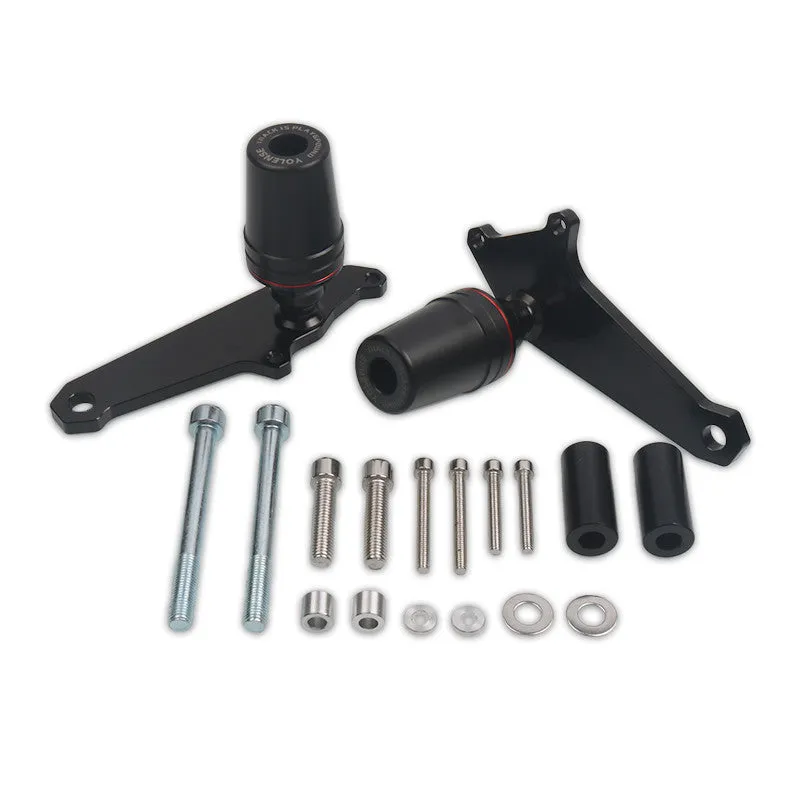 Honda CBR500R body anti-drop ball protection set in black with rods and glue