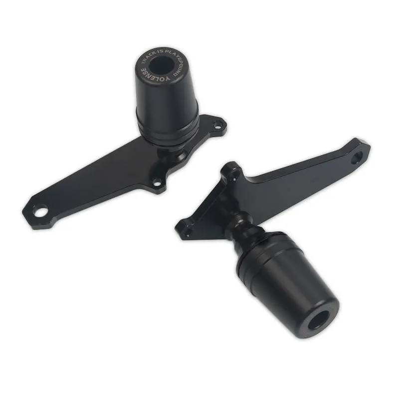 Honda CBR500R body anti-drop ball protection set in black with rods and glue