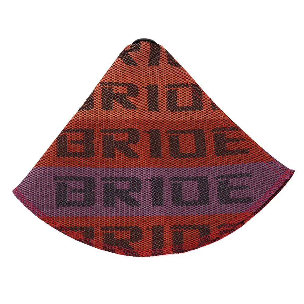Canvas dust cover for racing seat gear head in red, shown next to black and blue colour options.