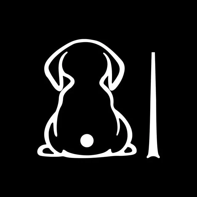 Rear windscreen wiper shadow dog car sticker with cartoon cat pattern in multiple colours