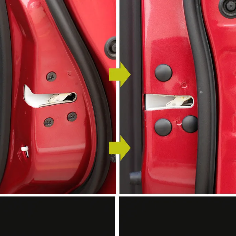 12 black ABS car door screw cap protective covers for Mazda series, waterproof and dustproof