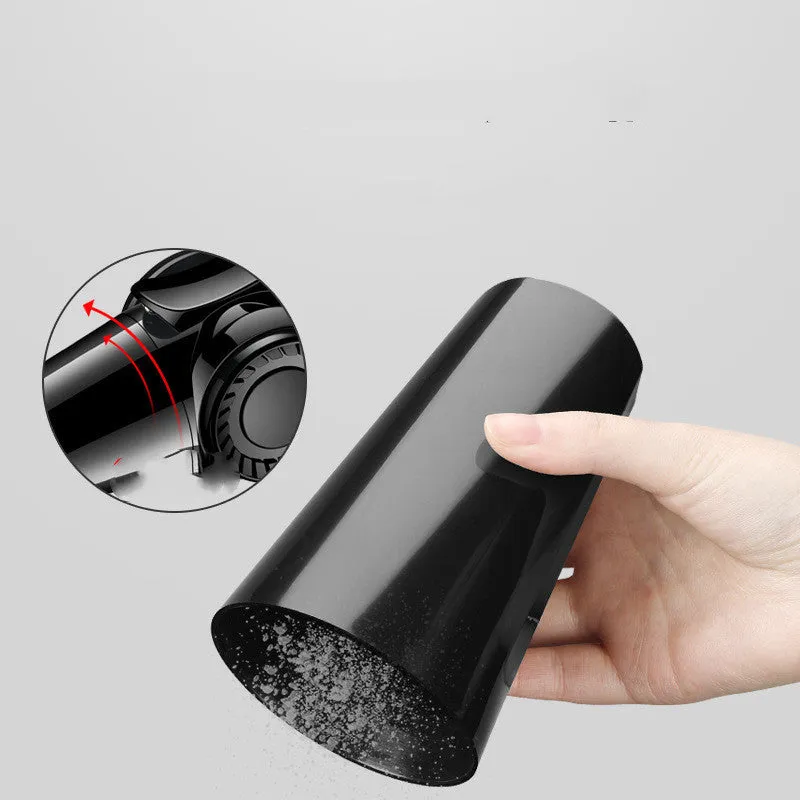 Portable handheld car vacuum cleaner cordless wet dry rechargeable in black with USB charging cable
