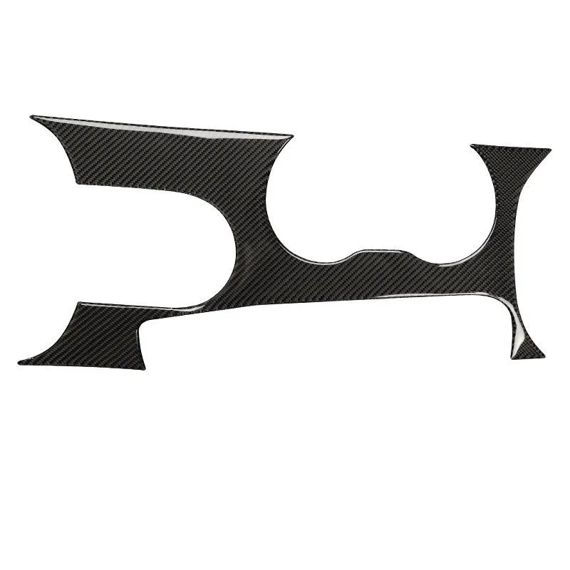 Carbon fibre texture black car cup holder panel decoration sticker with gloss finish