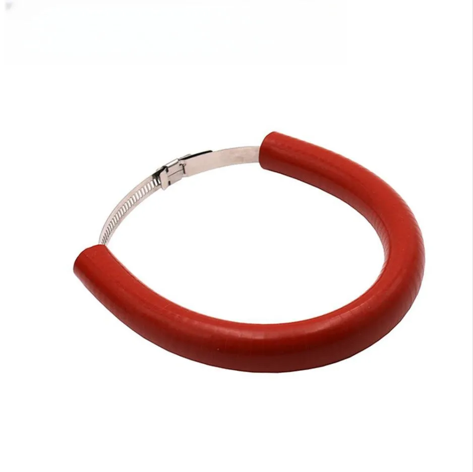 Universal motorcycle exhaust pipe gasket in black, blue, and orange colour options