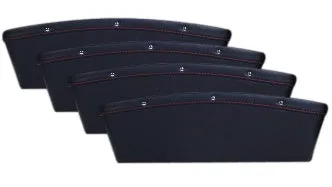 Car storage box in one of 5 colour options placed in a vehicle console for organising small items