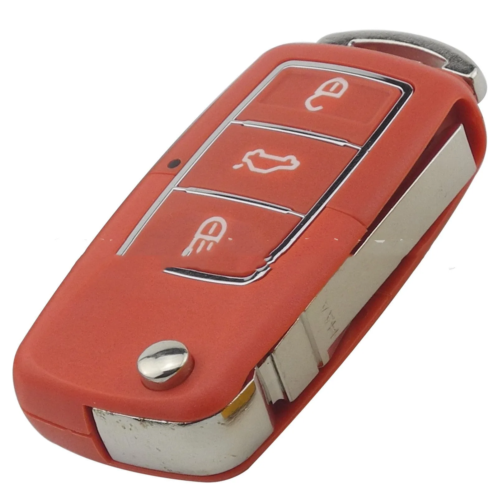 Volkswagen Jetta Golf car key shell in five colour options: black, blue, purple, red, yellow