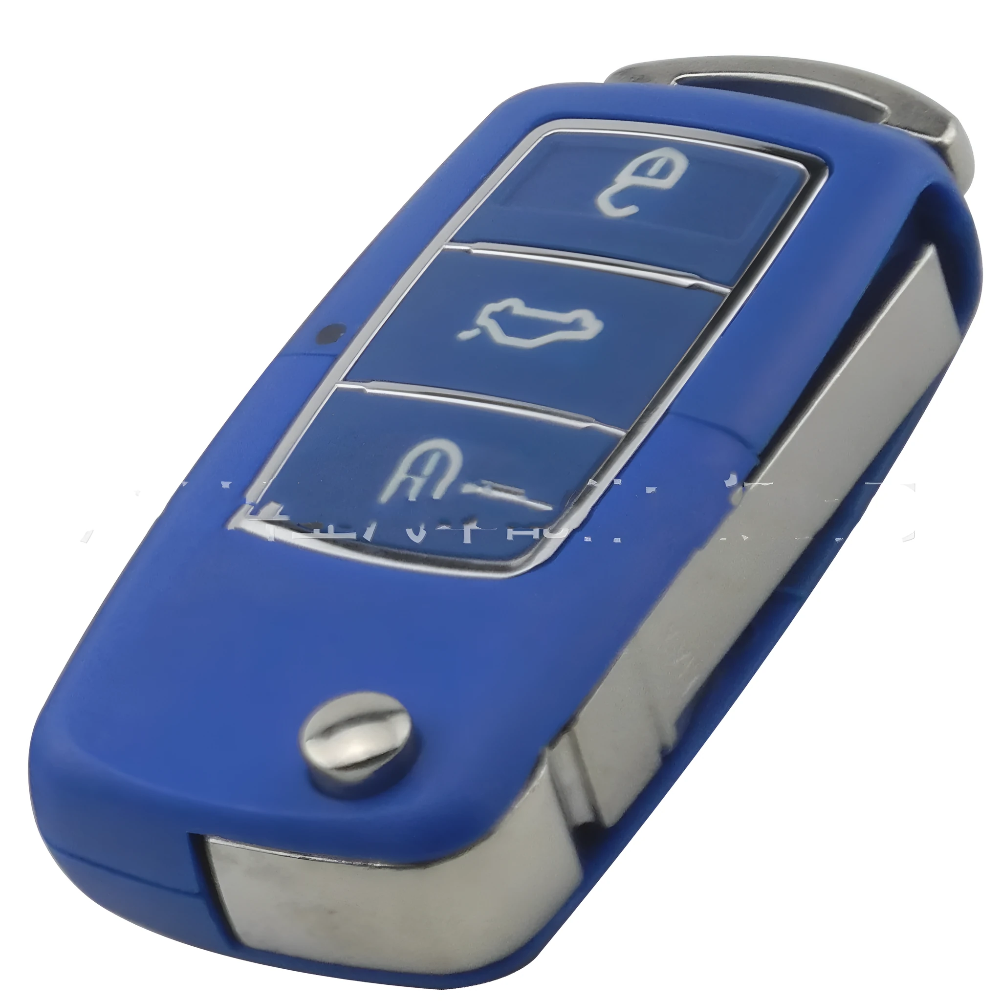 Volkswagen Jetta Golf car key shell in five colour options: black, blue, purple, red, yellow