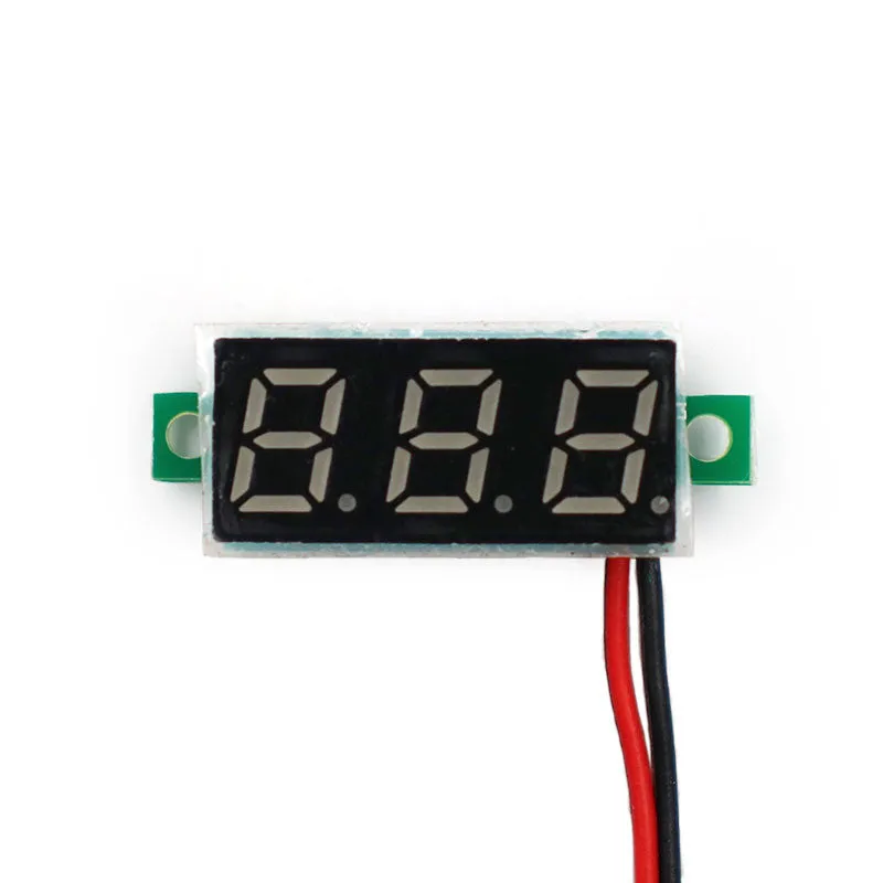0.28 inch ultra-small digital DC voltmeter with LED display, reverse polarity protection, for car battery and voltage measurement