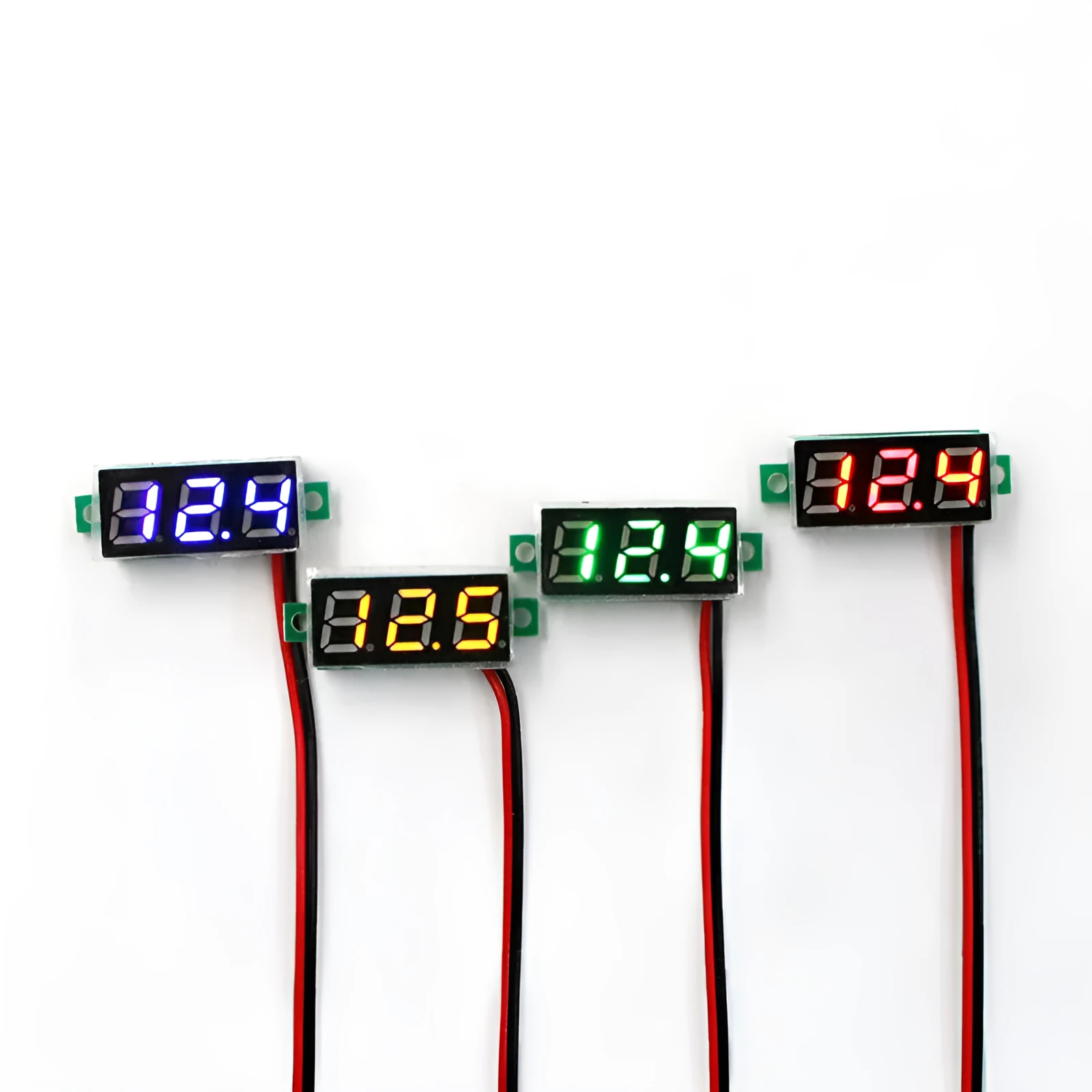 0.28 inch ultra-small digital DC voltmeter with LED display, reverse polarity protection, for car battery and voltage measurement