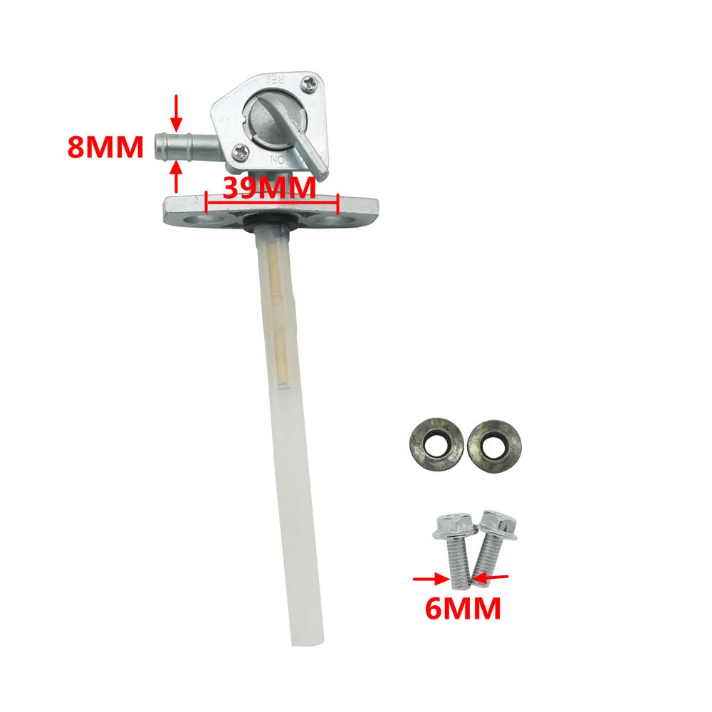 Silver automobile fuel petcock valve 17 cm side outlet for Honda XR CRF motorcycle