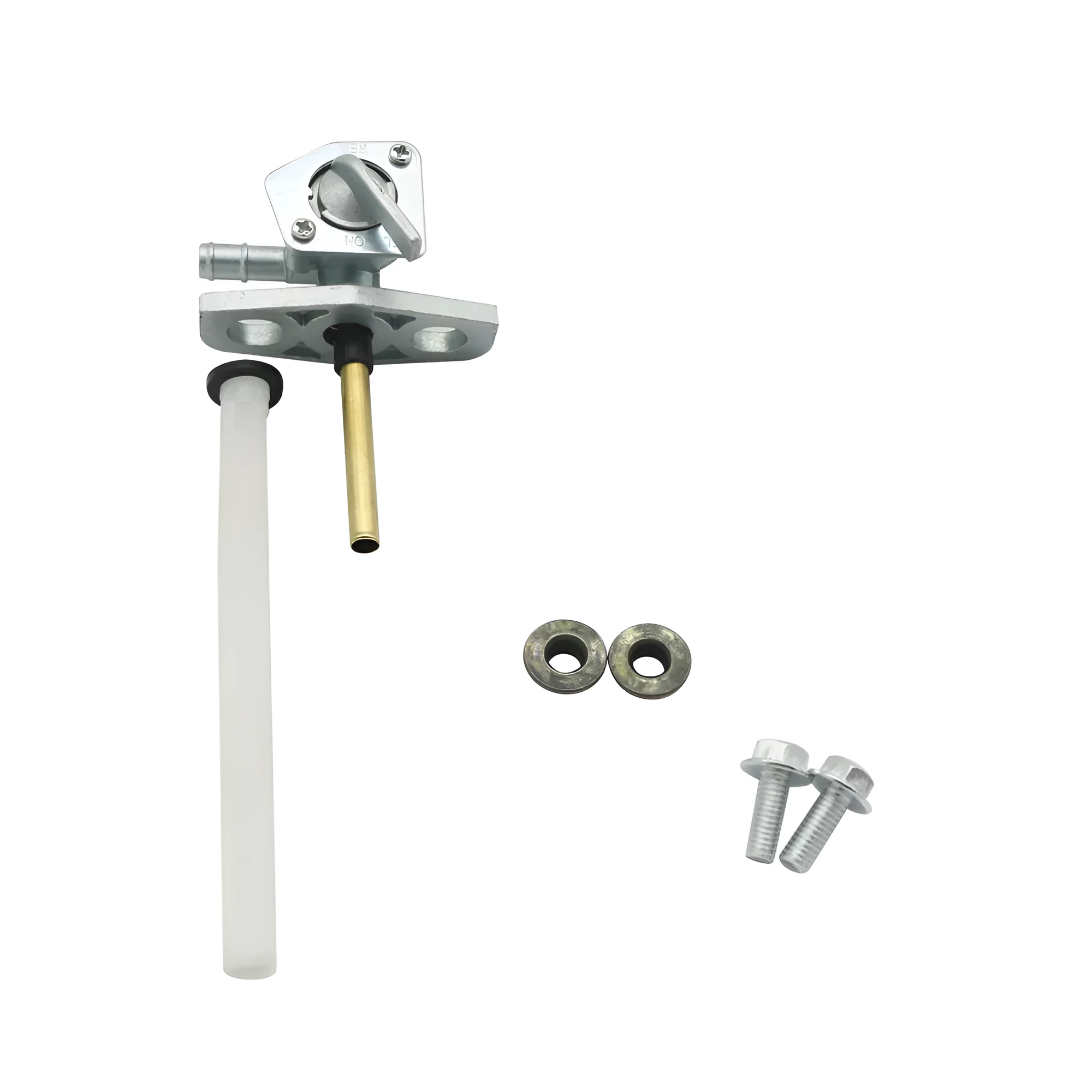 Silver automobile fuel petcock valve 17 cm side outlet for Honda XR CRF motorcycle