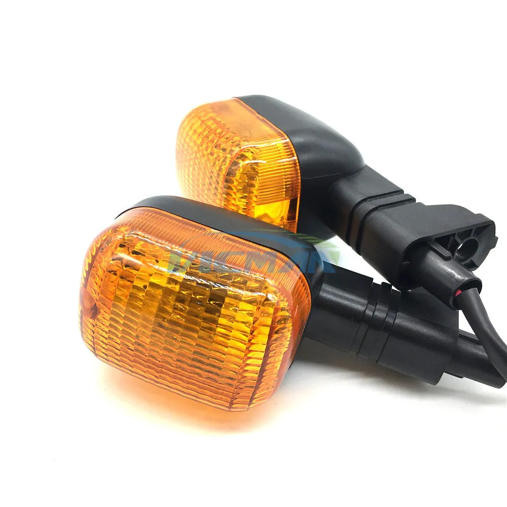 BWS100 turn signal light for BWS motorcycle duck style front rear in soot transparent yellow lens