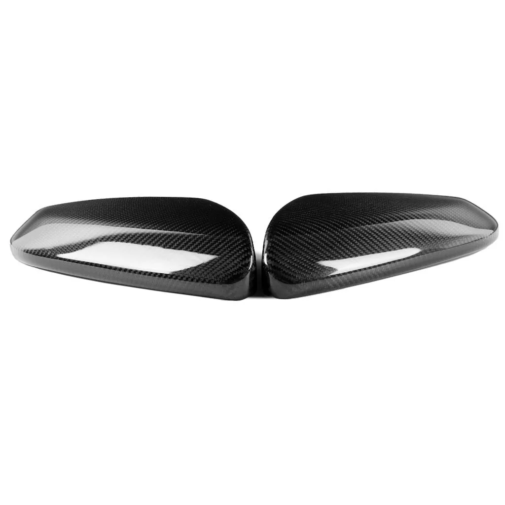 Carbon fiber rearview mirror shell sticker for Honda Civic 10th generation, 135x305mm, black