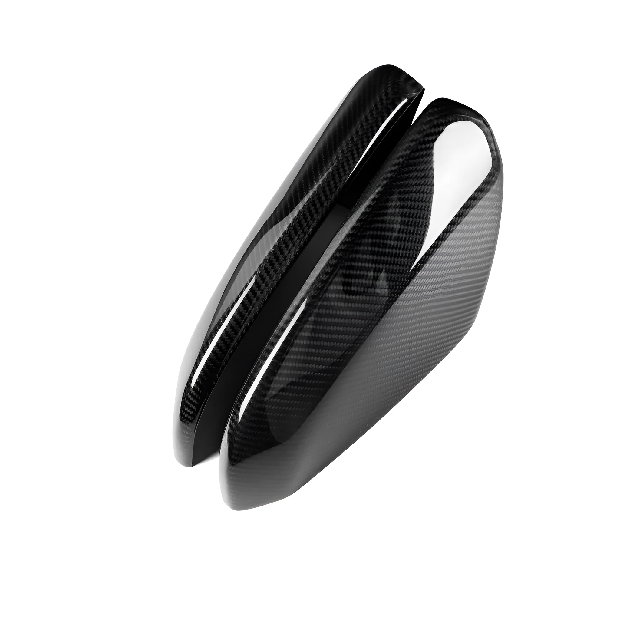 Carbon fiber rearview mirror shell sticker for Honda Civic 10th generation, 135x305mm, black