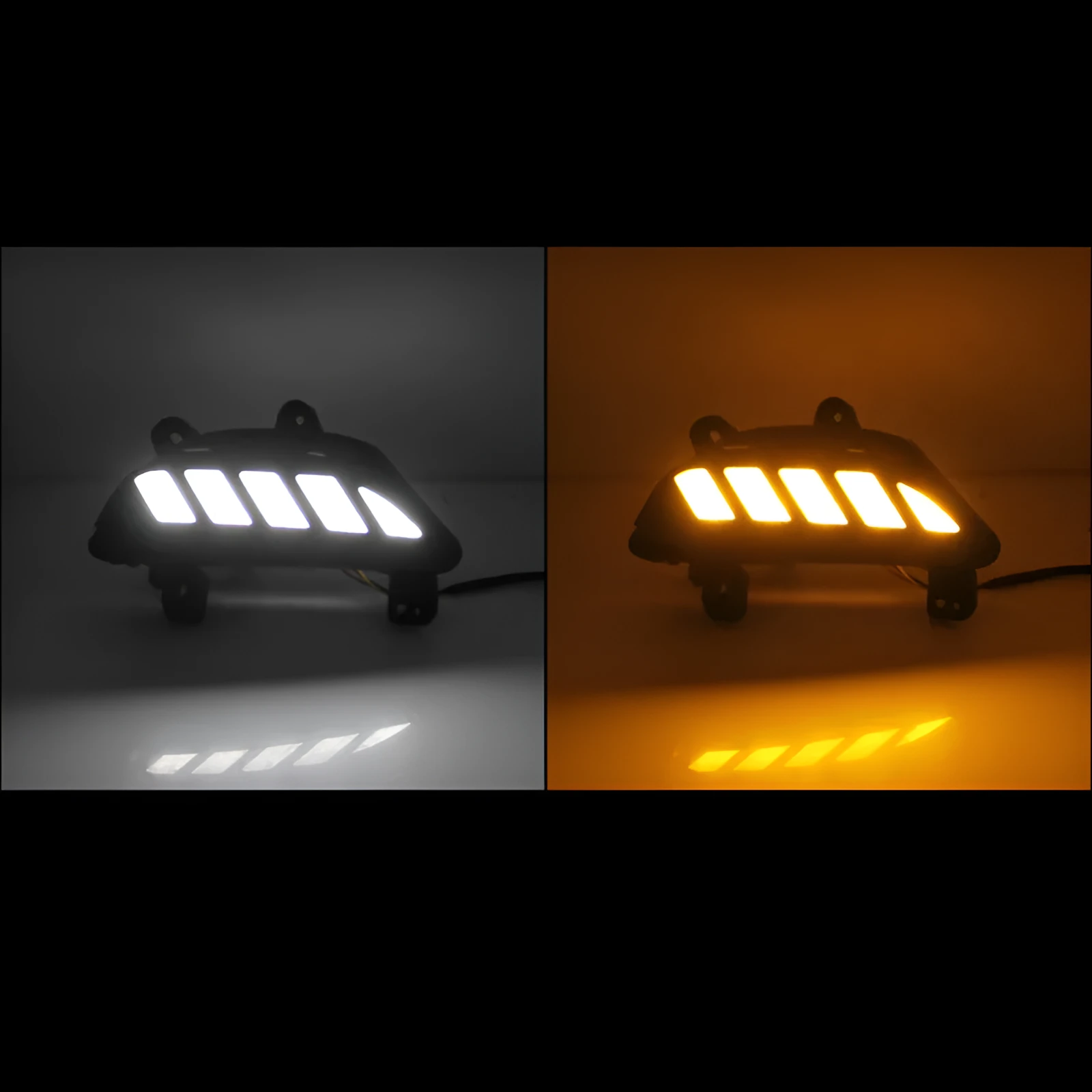 KUST LED daytime running light for 2014-2016 Mazda Enclave, driving white light with yellow turn signal streamer