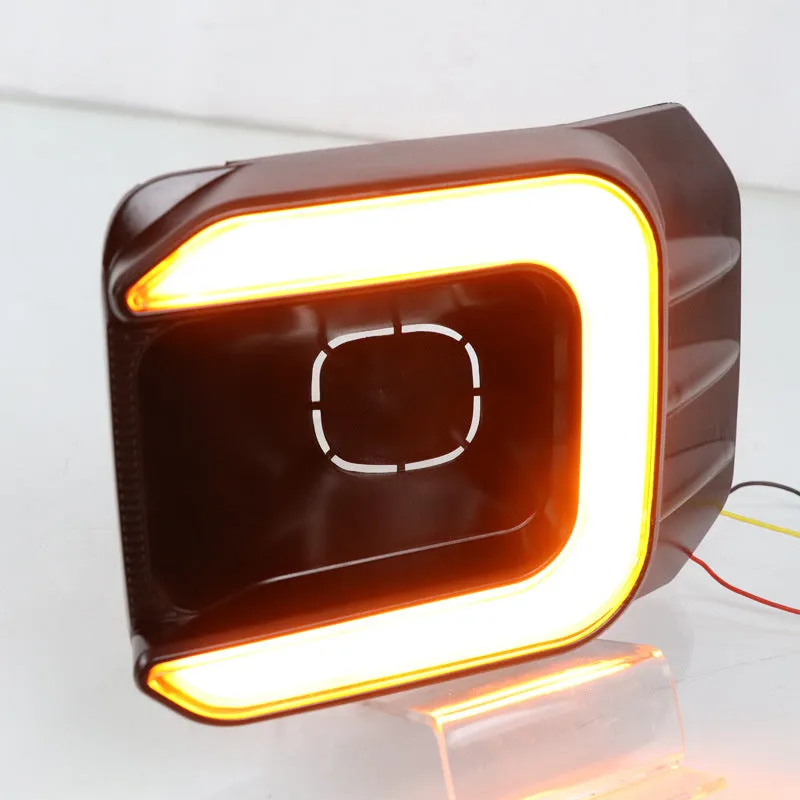 Toyota Hilux yellow two-color low profile daytime running light LED fog lamp