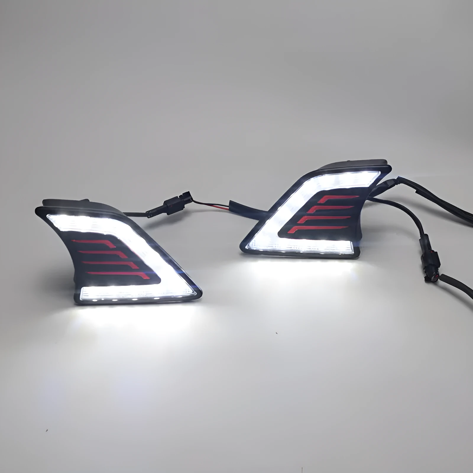 Black ABS fog light LED day light for Toyota Hilux - 12V 1W replacement front bumper lamp
