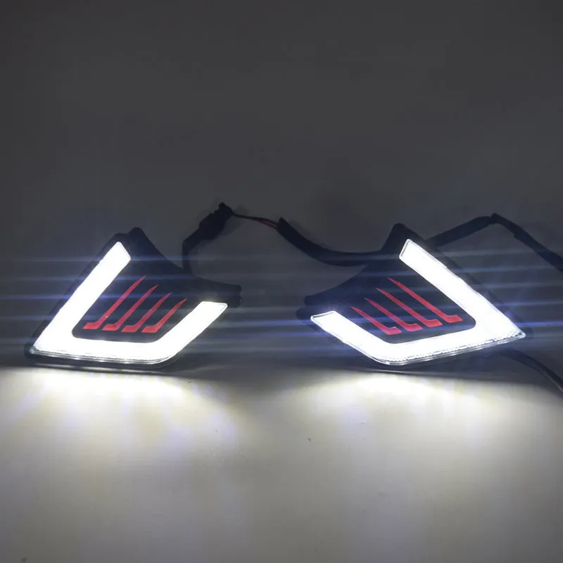 Black ABS fog light LED day light for Toyota Hilux - 12V 1W replacement front bumper lamp