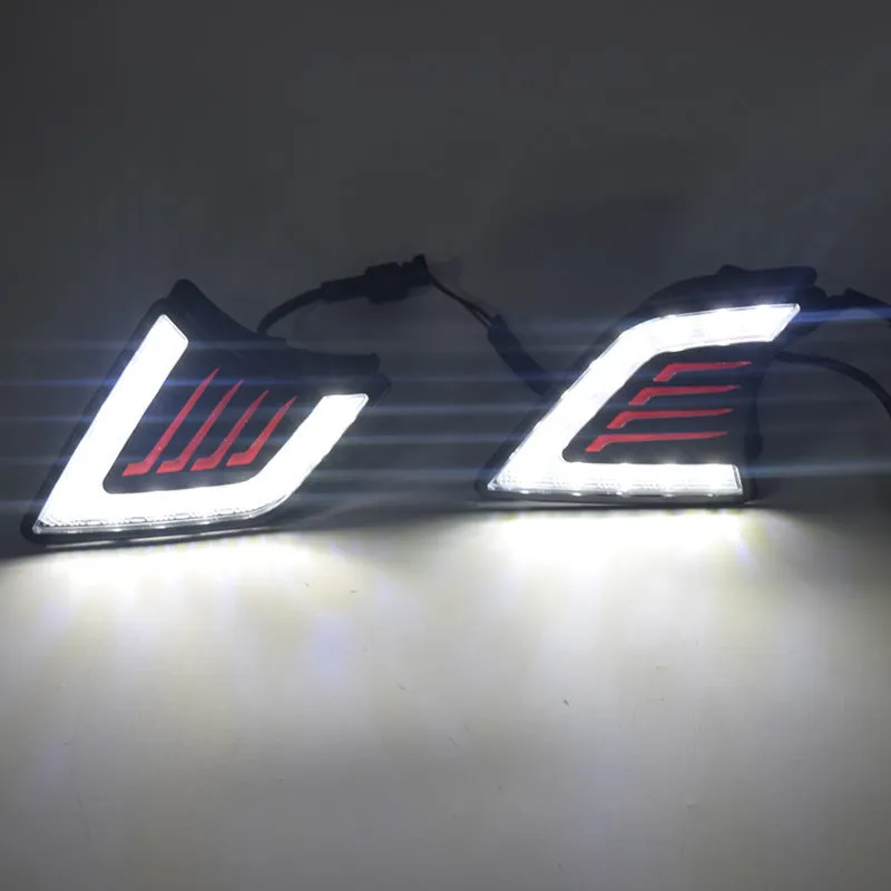 Black ABS fog light LED day light for Toyota Hilux - 12V 1W replacement front bumper lamp