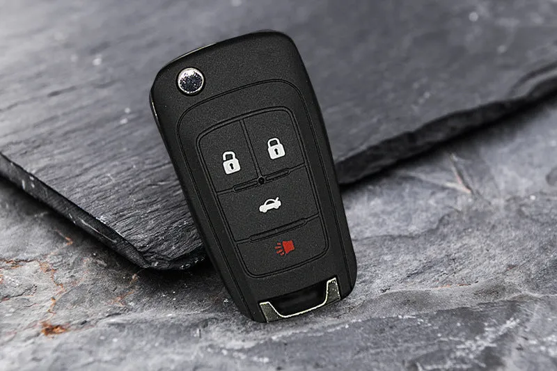 Opel car remote control folding key shell replacement with 2 buttons, made of copper and plastic