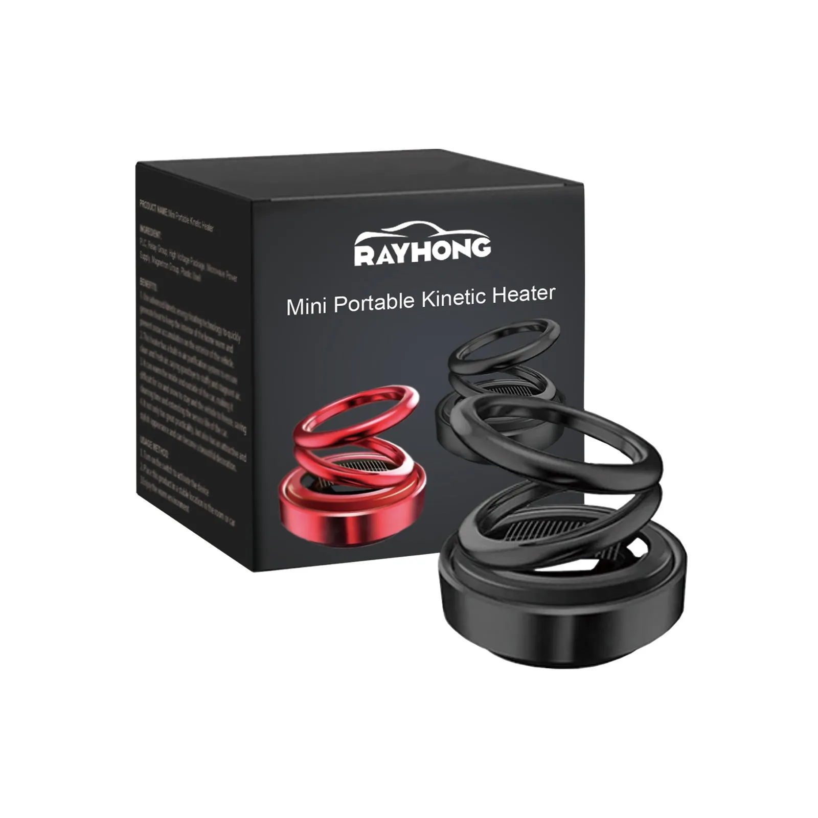 Portable miniature vibration radiator for car heat dissipation in black or red colour