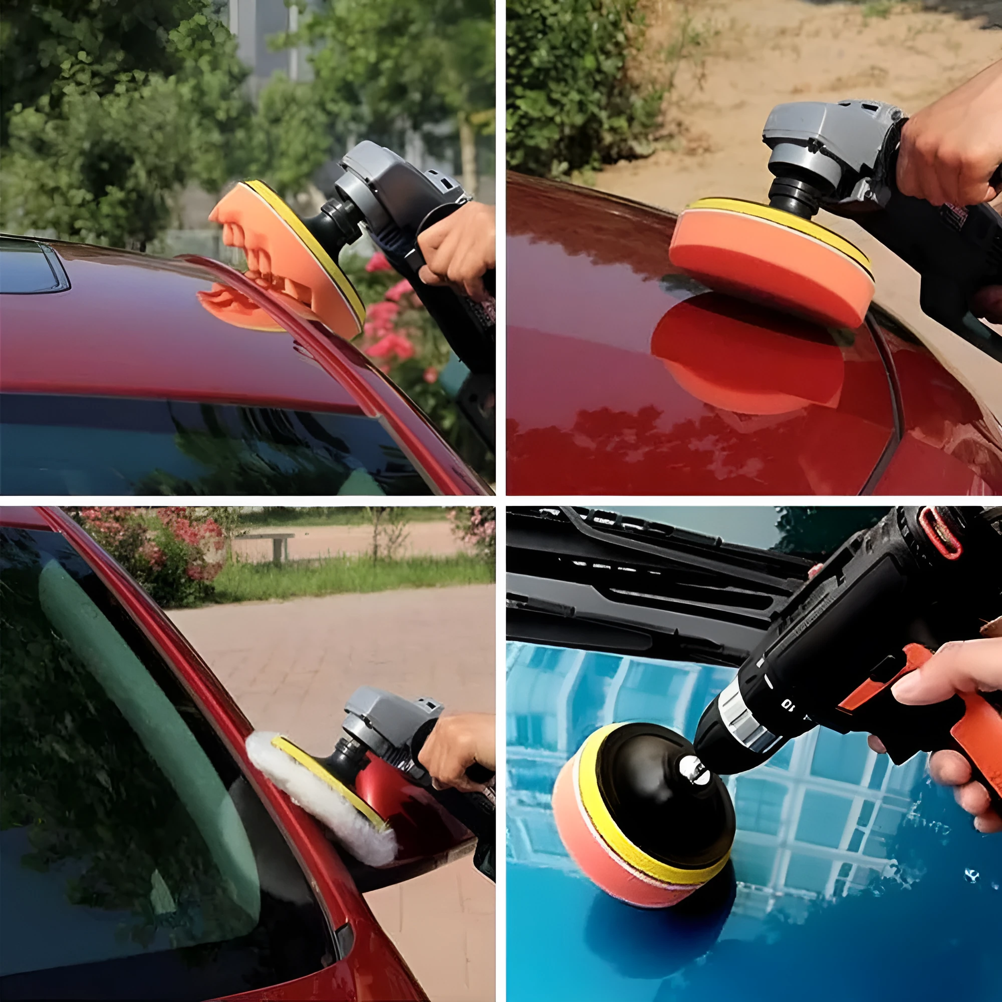 35-piece car polishing disc set with 80mm sponge pads and back fleece layer for 3-inch backing plate