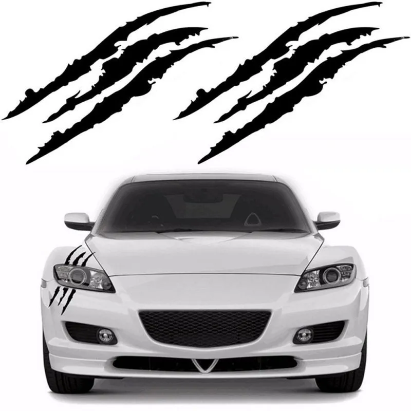 Ghost claw decoration car sticker, 37x9cm, in claw mark pattern on vehicle body