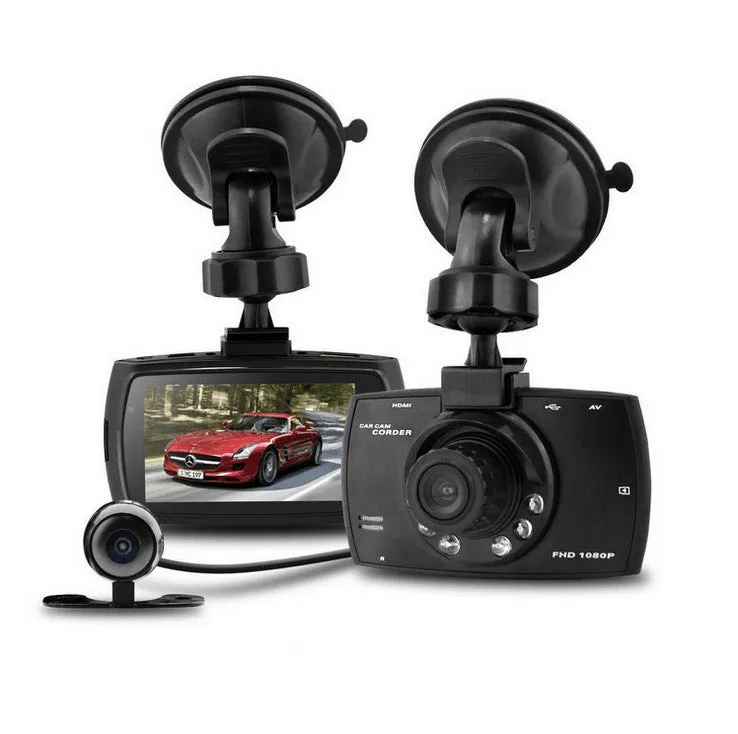 G30 infrared night vision dashcam 12MP 120 degree wide angle compact hidden car recorder black