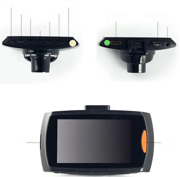 G30 infrared night vision dashcam 12MP 120 degree wide angle compact hidden car recorder black