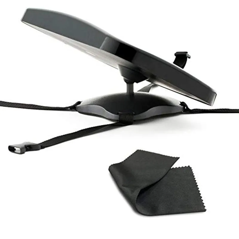 Car mounted baby observation mirror - black curved convex acrylic mirror, 29.8 x 18.7cm, rear-facing infant viewing