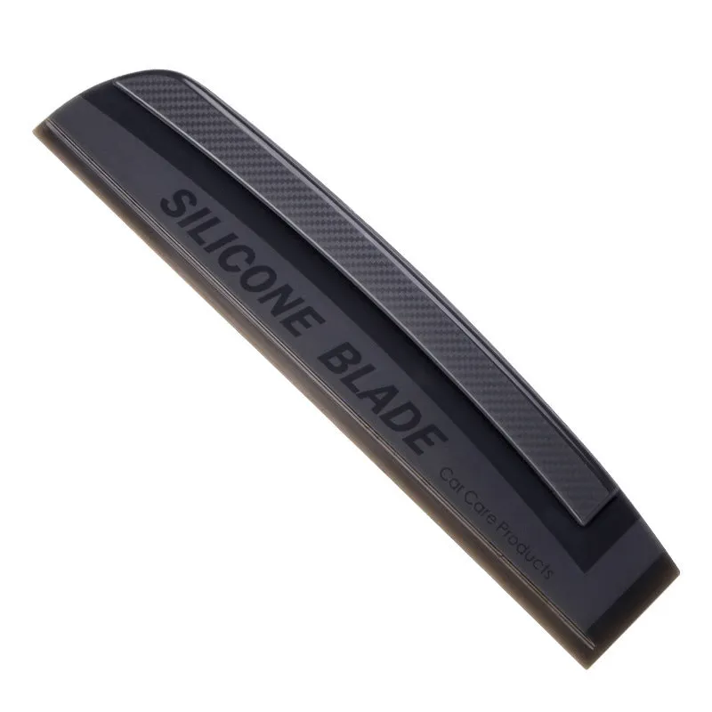 One-piece black silicone car wash wiper with flexible handle, model DM-094, 33.5 cm long