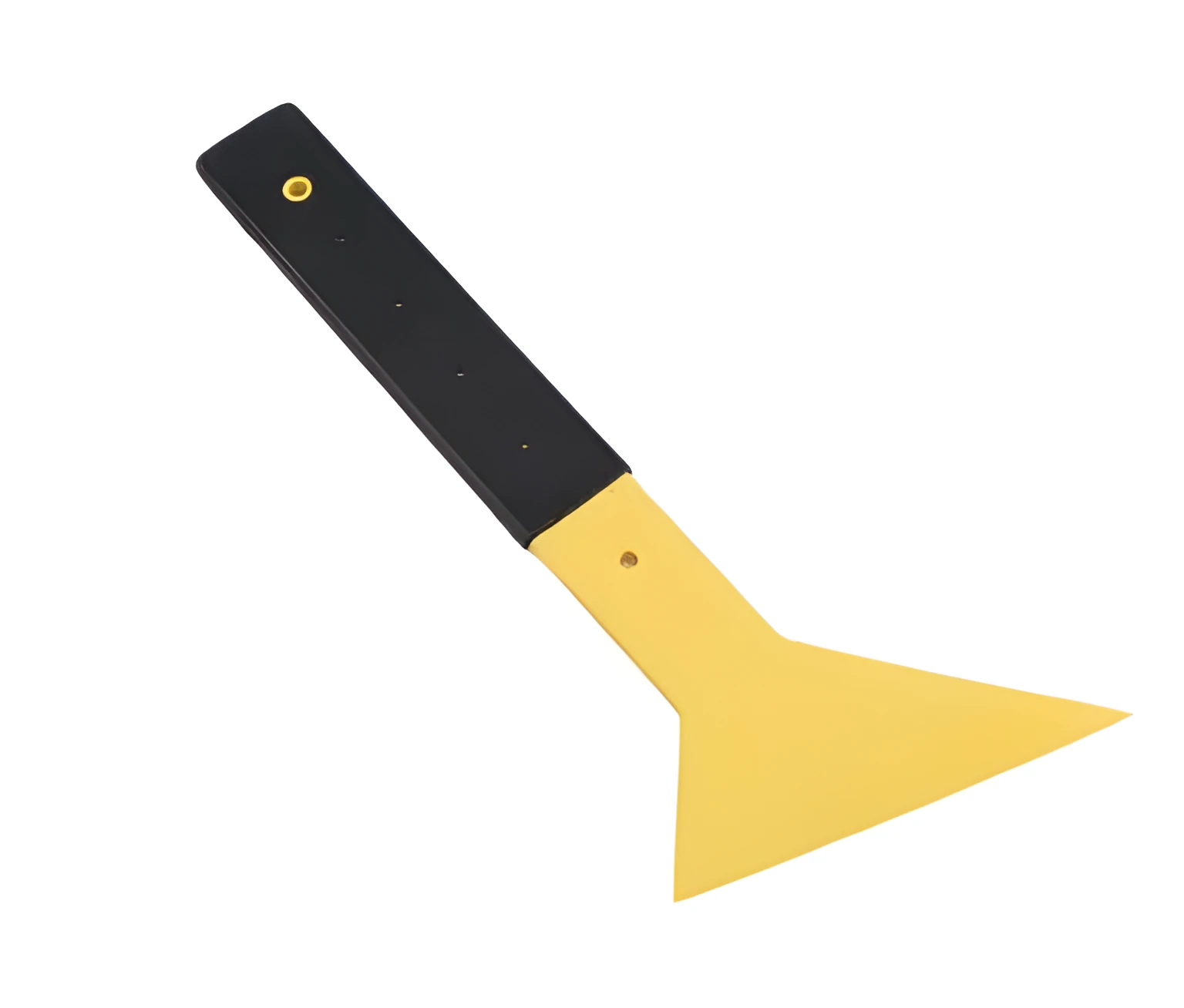 Yellow car foil scraper tool with 15cm width and 32cm length for auto glass film application