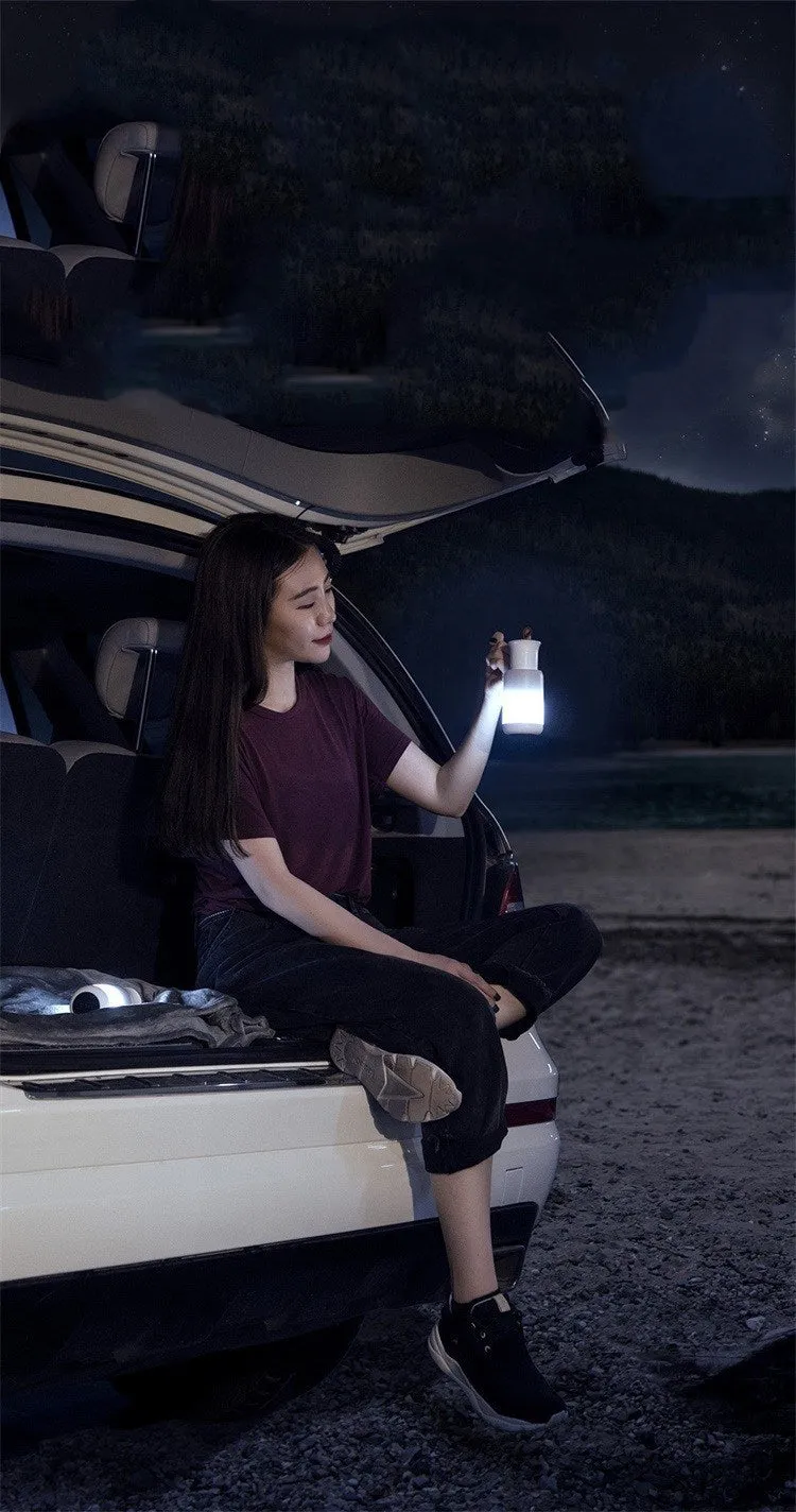 Baseus white car emergency light with SOS, warm, and colourful atmosphere modes for vehicle interior