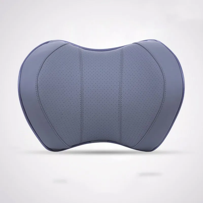 Car headrest with memory foam padding in black fabric cover for driving comfort
