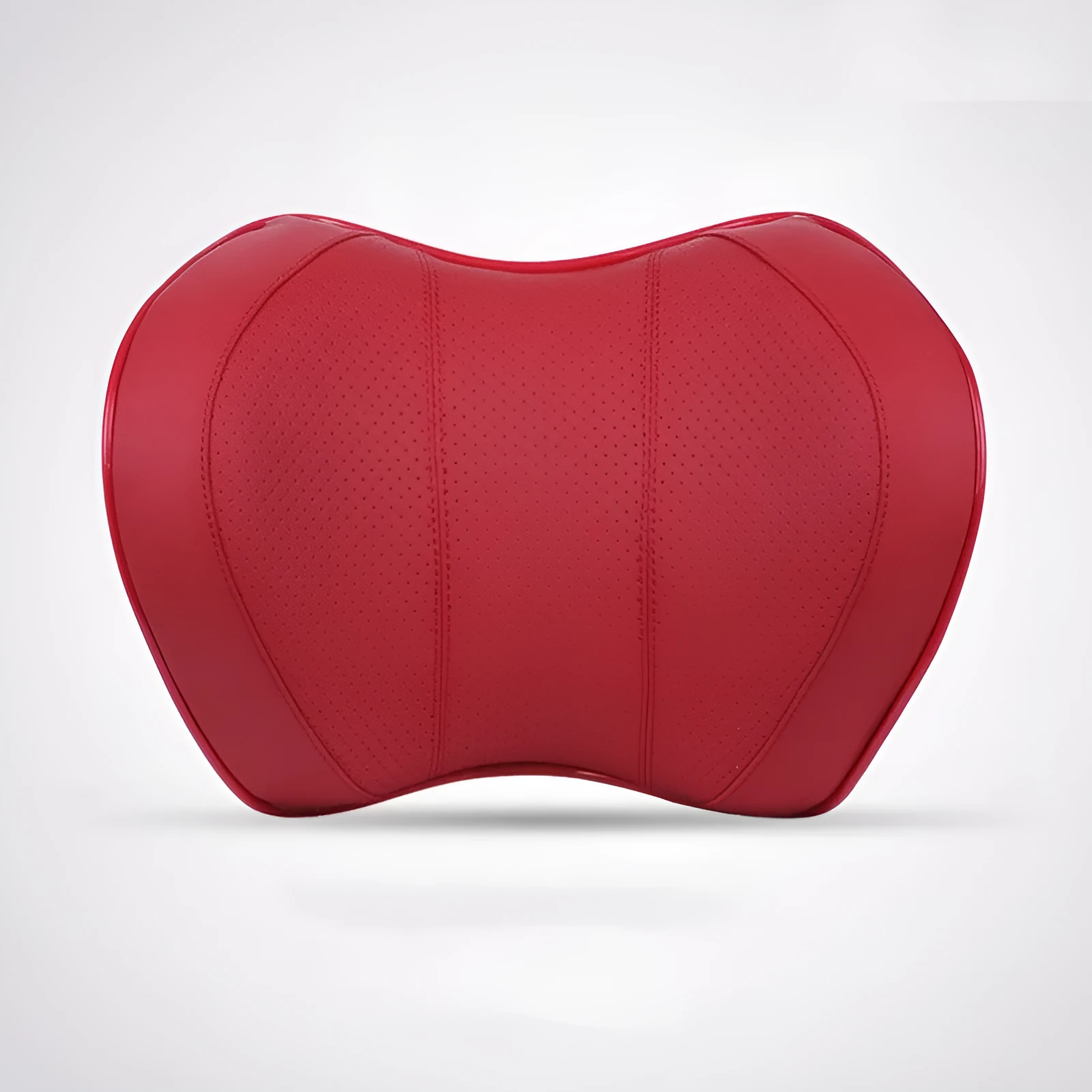 Car headrest with memory foam padding in black fabric cover for driving comfort