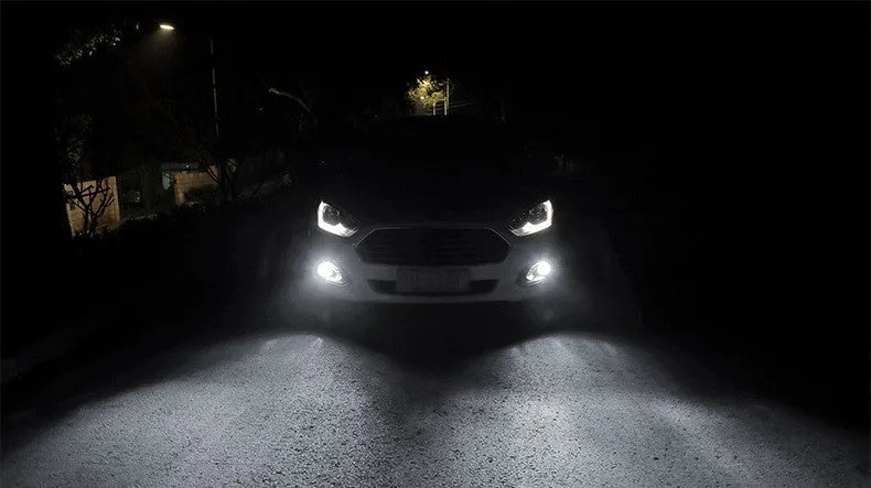 H11 H8 CSP LED car front fog lamp with aviation aluminium housing and six high-power light sources.