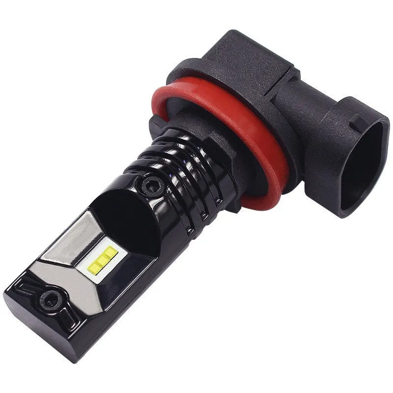 H11 H8 CSP LED car front fog lamp with aviation aluminium housing and six high-power light sources.