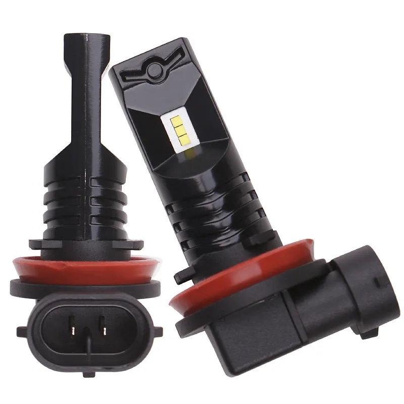 H11 H8 CSP LED car front fog lamp with aviation aluminium housing and six high-power light sources.